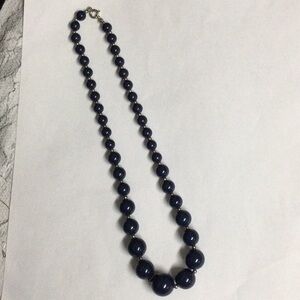 Elegant Navy Beaded Necklace
